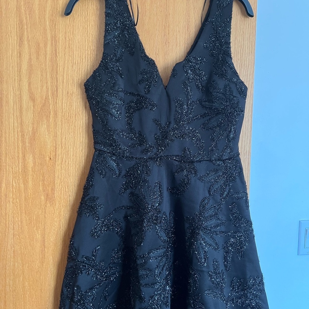 Black knee length dress
